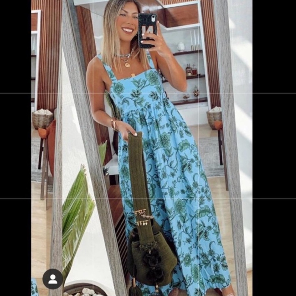 Leaf Print Maxi Dress - Picture 7 of 7